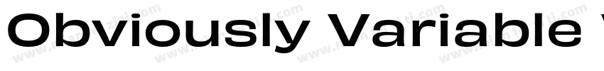 Obviously Variable Wide Bold ltali字体转换